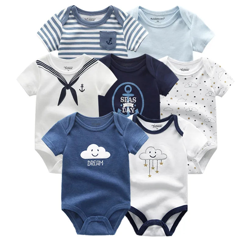 Newborn Baby Clothing 7Pcs/Lot Infant Bodysuits 100%Cotton