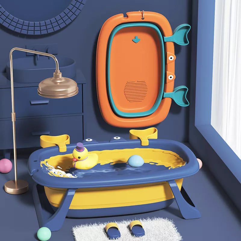 Folding Bathtub for Newborn, Lying Universal Bath Barrel, Baby Supplies, 2023