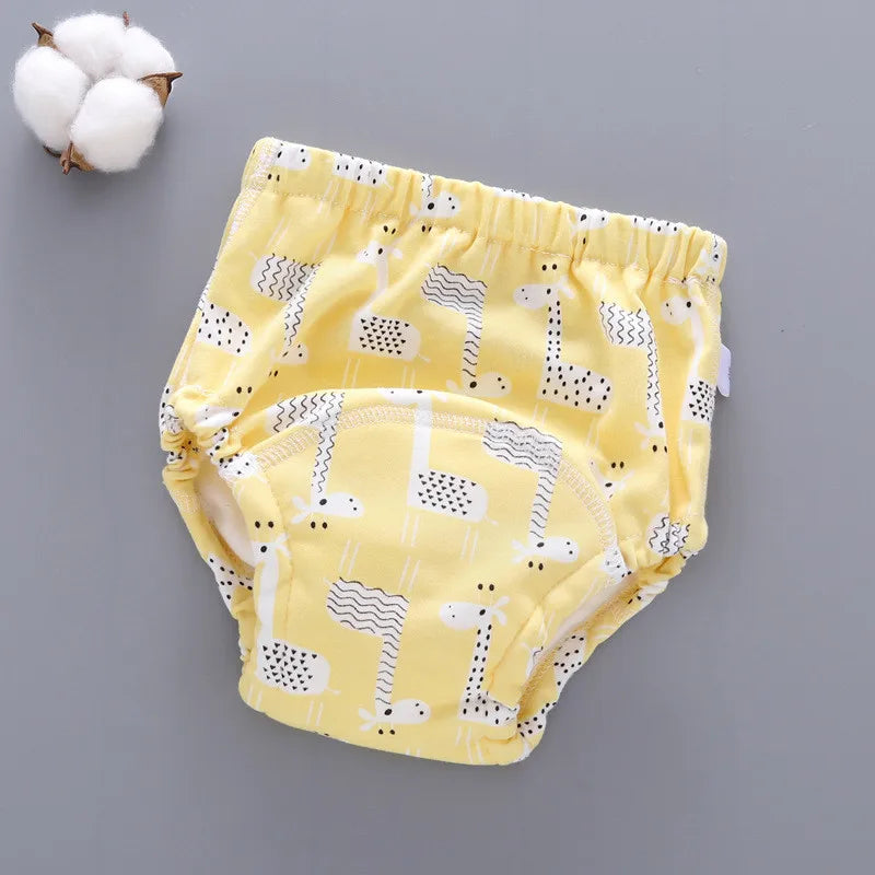 Baby Reusable Washable Diaper Pant Infant Potty Training Cloth Pocket Nappy Panties Diapers 6 Layers Cover Wrap Suits Girls Boys