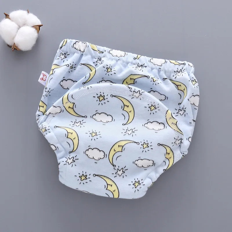 Baby Reusable Washable Diaper Pant Infant Potty Training Cloth Pocket Nappy Panties Diapers 6 Layers Cover Wrap Suits Girls Boys