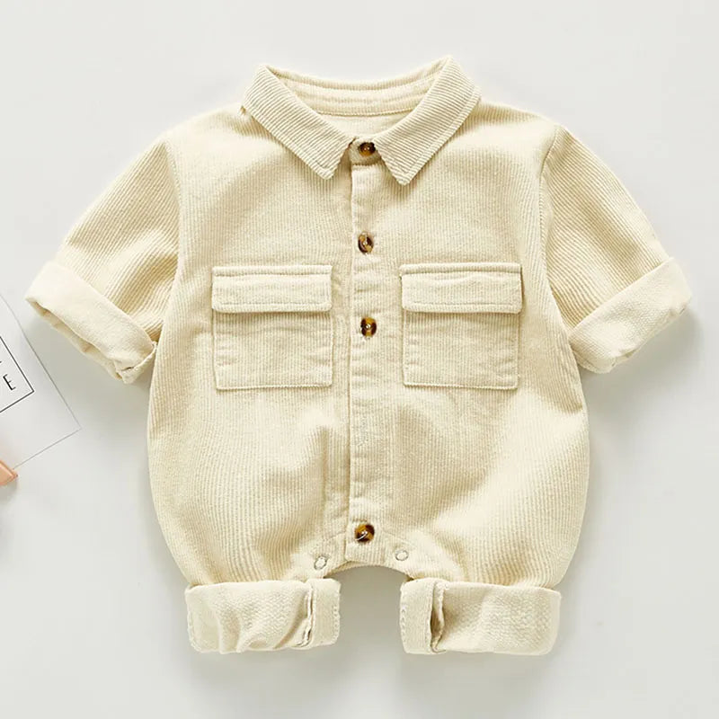 New Newborn Boys Girls Corduroy Jumpsuits Clothes