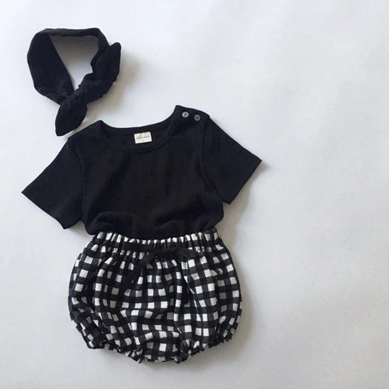 Korean Style Toddler Boys Clothes T shirts + PP shorts Infant Clothes