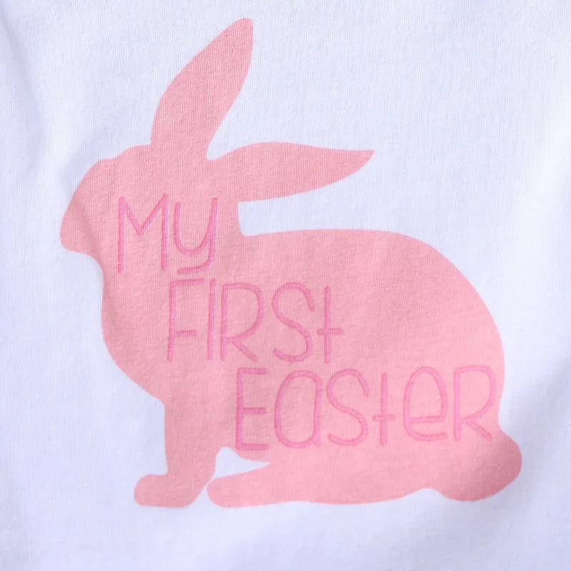 Summer 3PCS Newborn Baby Girl Lovely Bunny Tops Pants Hat