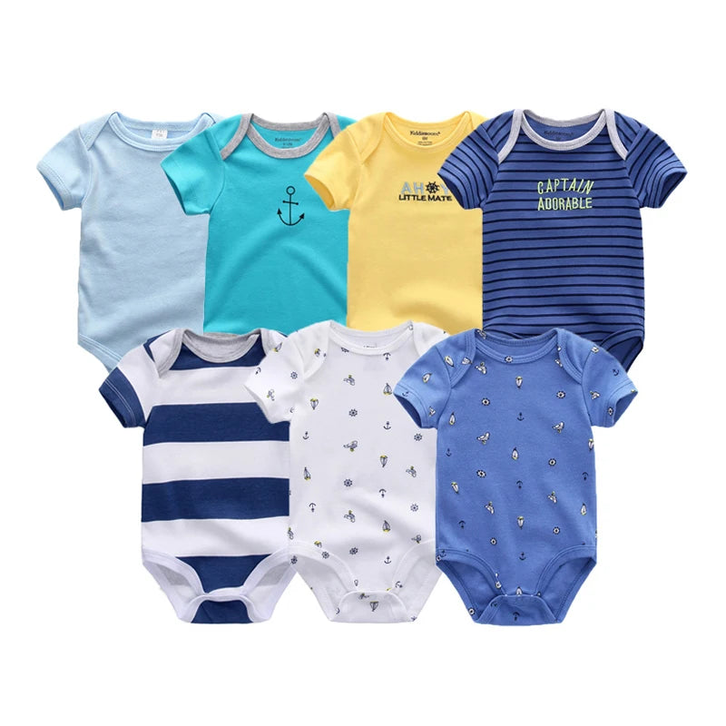 Newborn Baby Clothing 7Pcs/Lot Infant Bodysuits 100%Cotton
