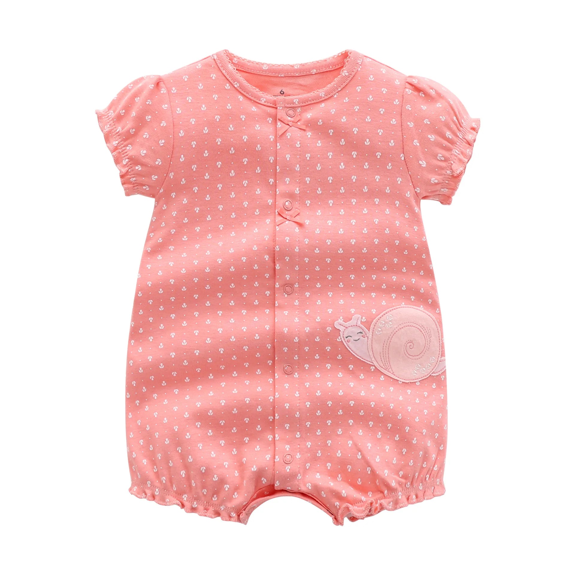 Summer 100% Cotton Newborn Infant Bodysuits 6-24