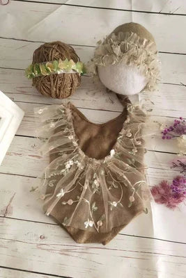 Newborn Photography Outfit Baby Headwear Lace Clothes Set for Photo Shoot Girl Dress Skirt  Jumpsuit Photobooth Props Accessorie