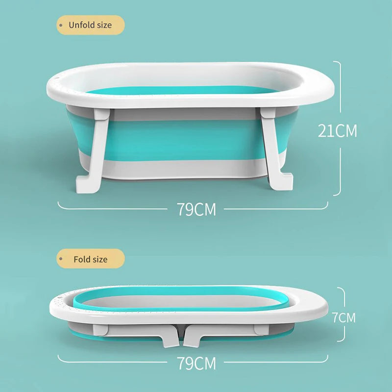 Toddlers Bath Tub Silicone Foldable Baby Take A Bath Bathtub Non-Slip Foot Bath Bucket Folding Bathtub Bathroom Basket Tub