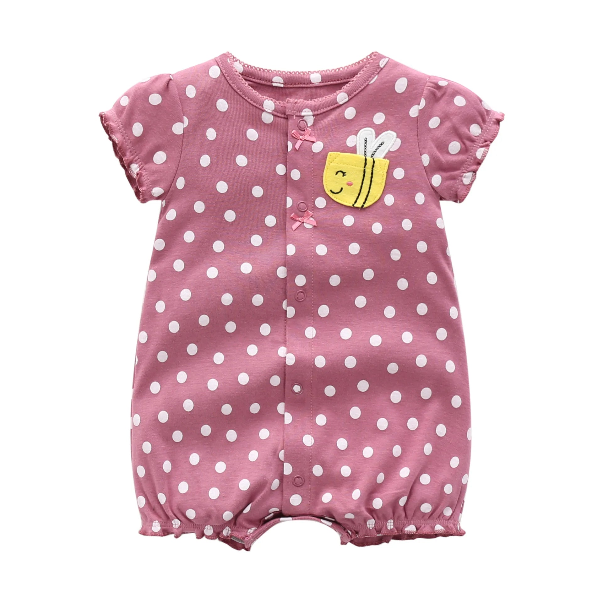 Summer 100% Cotton Newborn Infant Bodysuits 6-24