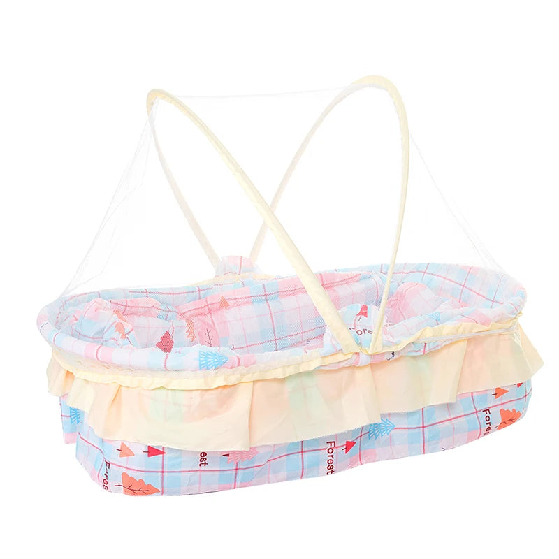 Baby Travel Portable Mobile Crib Baby Nest Cot Newborn Multi-function Folding Bed Child Foldable Chair  Mosquito Net