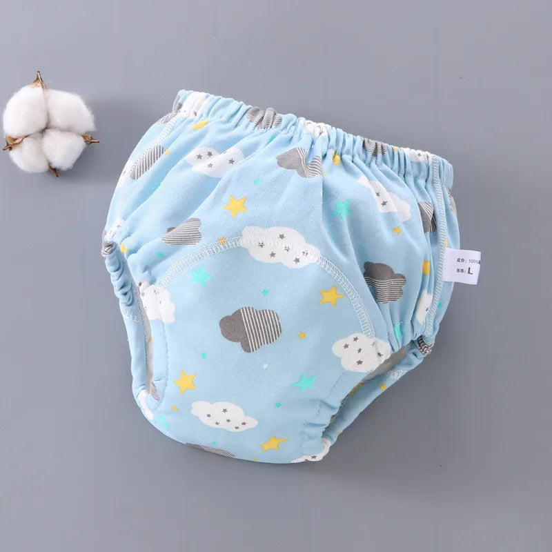 Baby Reusable Washable Diaper Pant Infant Potty Training Cloth Pocket Nappy Panties Diapers 6 Layers Cover Wrap Suits Girls Boys