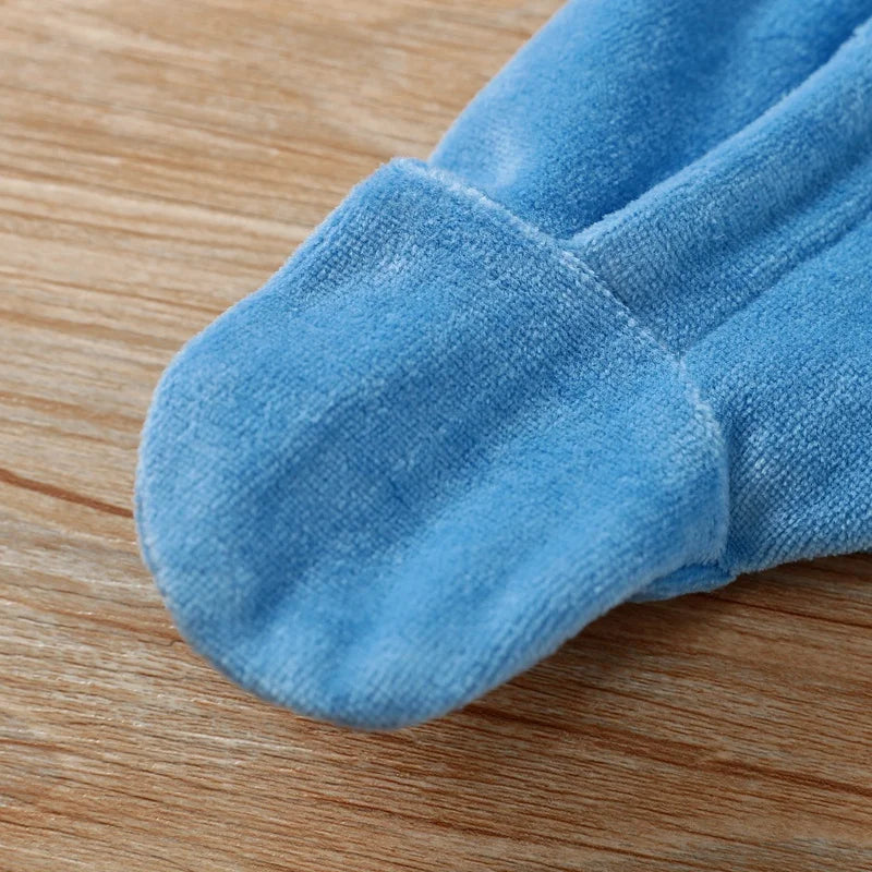 Baby Boy Clothes Dinosaur Print Fleece Jumpsuit