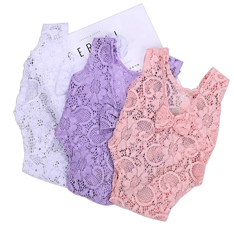 Newborn Photography Props Baby Girl Lace Romper