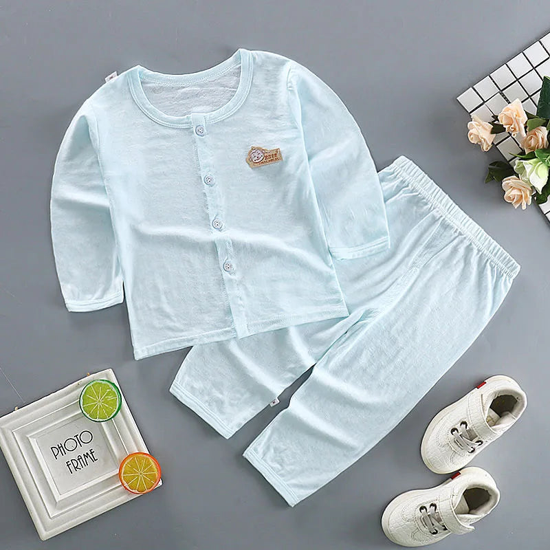 Pure Cotton Sets For Girls Baby Summer Sleepwear