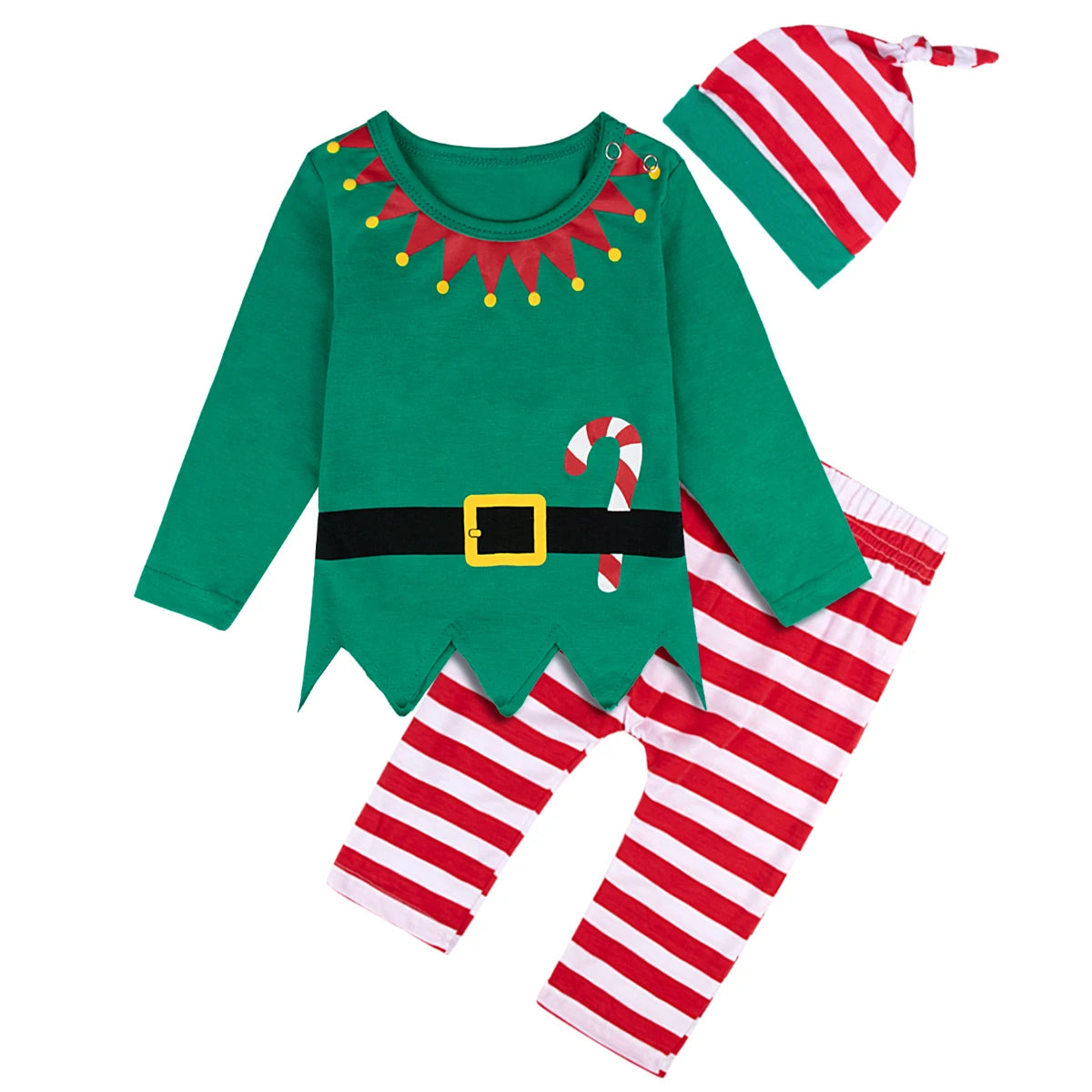 Baby Christmas Clothes Set Newborn Xmas Elf Infant Costume