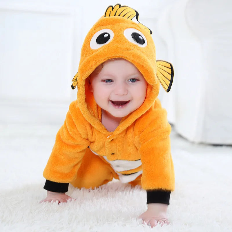 Cosplay Baby Romper Cartoon Nemo Winter Costume