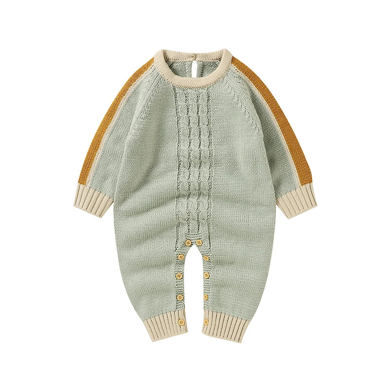 Baby Rompers Autumn Camel Long Sleeve Newborn Boys Girls Knitted Sweaters Jumpsuits Winter Toddler Infant Outfits One Piece Wear