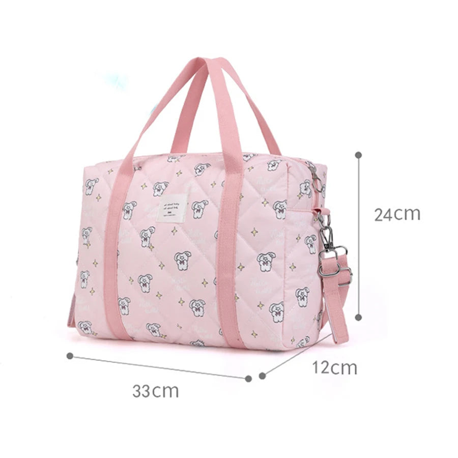 Printed Mommy Bag Baby Diaper Nappy Bag Storage Maternity Shoulder Bags Organizer Cotton Quilted Women Messenger Bag