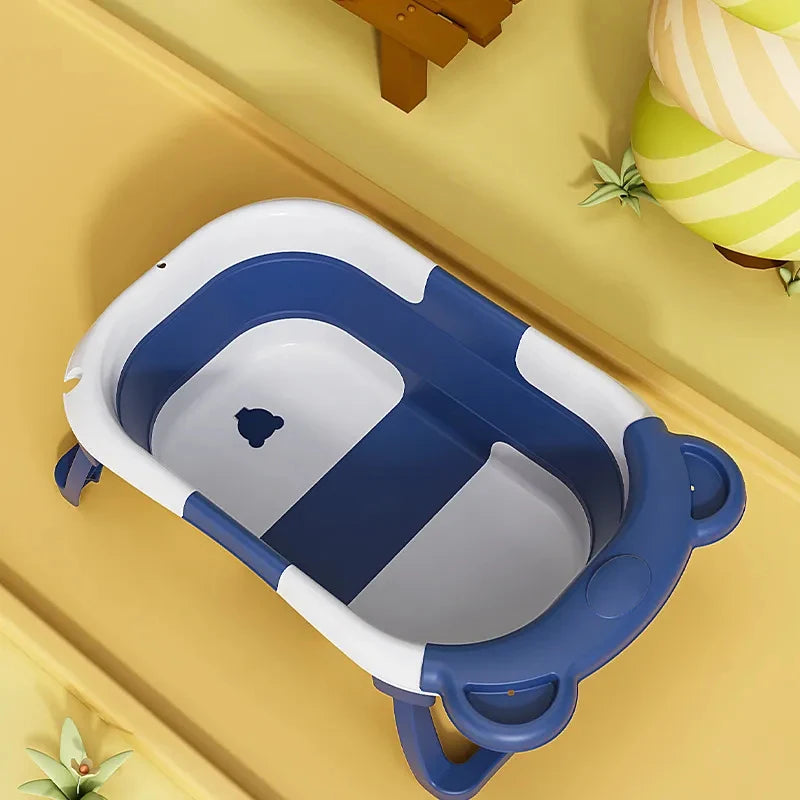 Baby foldable children's bathtub home newborn baby bathtub can sit and lie down baby bath basin