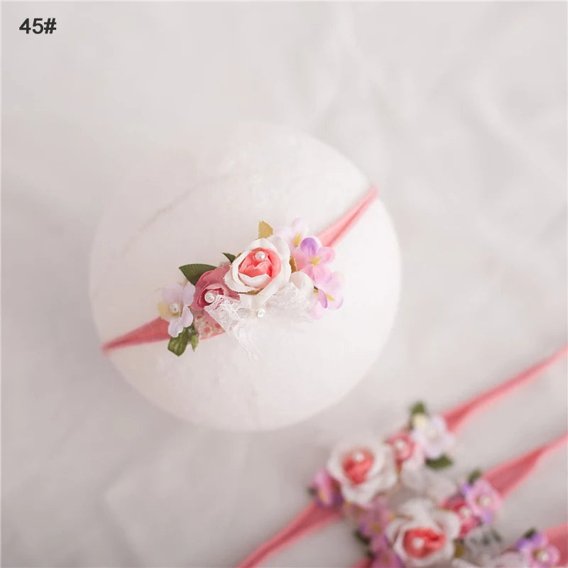 Baby Girl Headbands Bows Flowers Elastic Bebe Infant Hair Accessories for Newborn Photography Props Headwear