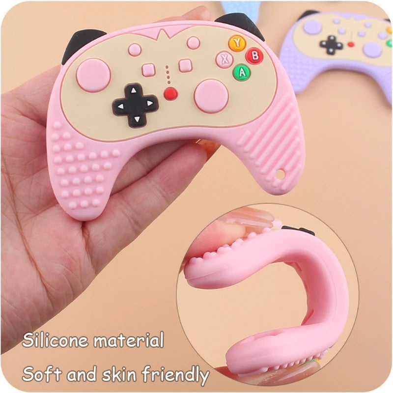Safe Silicone Beads Baby Teether TV/Game Remote Control Shape Newborn Teething Sensory Toys  Molar Gum Pain Relief Teether