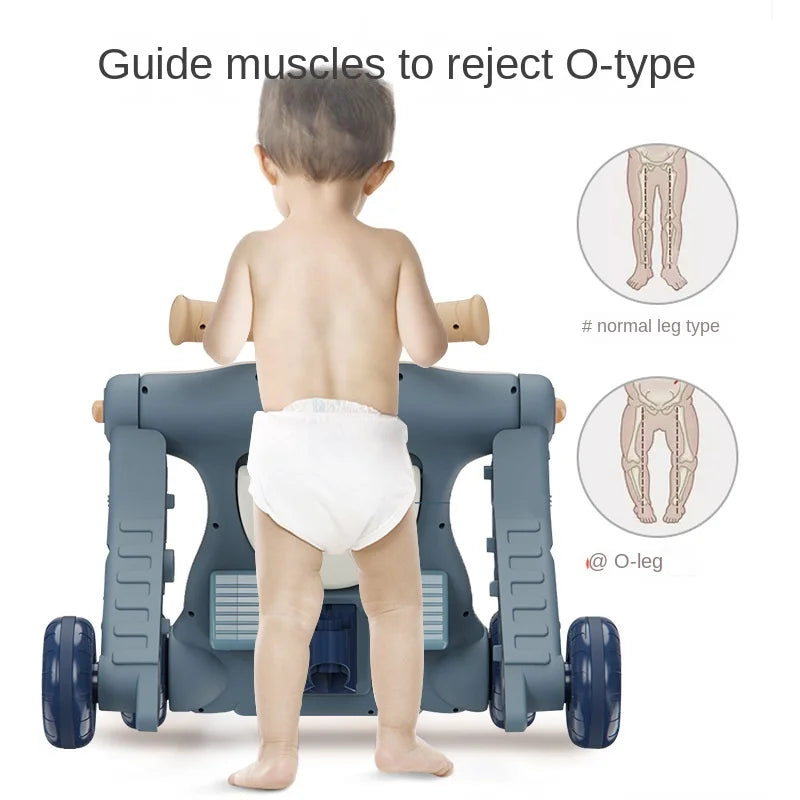 Three-In-One Walker With Music Toy Anti-Rollover