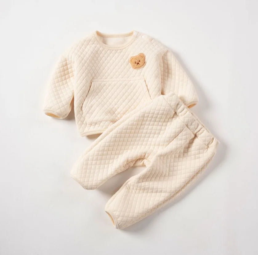 Baby Clothes Sets Autumn Warm Baby Girl Clothing Set Outfits Bear Cute Baby Boy Sweatshirts Pants 2pcs Winter Suits for Newborn