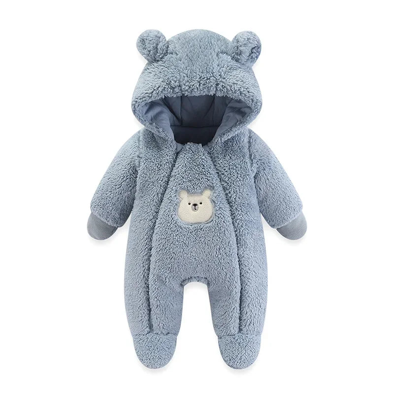 Baby Girl Romper New Born Boys Overall Thickened Warm Bear Rabbit Cotton Newborn Baby Clothes Baby Autumn Winter Romper Bodysuit
