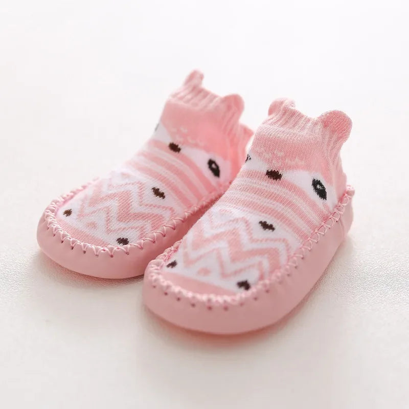 Baby Socks Shoes Infant Color Matching Cute Cartoon Kids Baby Shoes Doll Children Floor Sneaker Toddler Soft Soled First Walkers