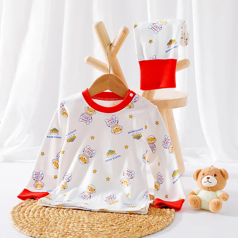 Cotton Underwear Set Infant Toddler Boy Girl Cartoon Printed 2 Pieces