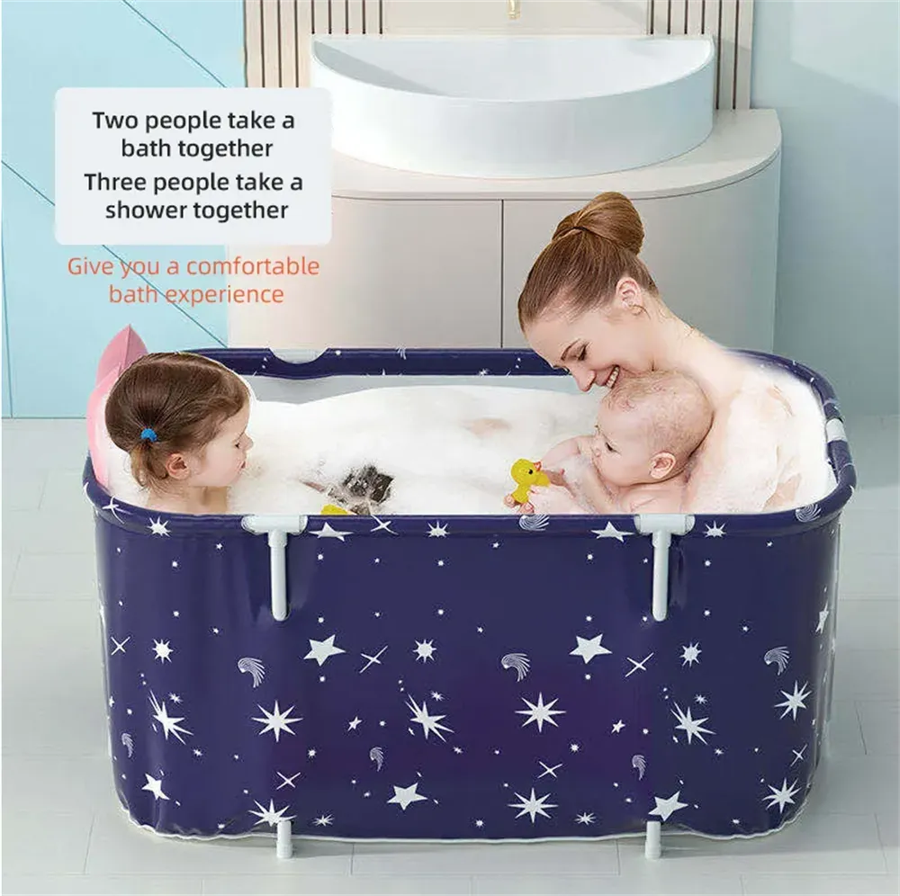 Foldable Bathtub Portable Soaking Bath Tub Eco-Friendly
