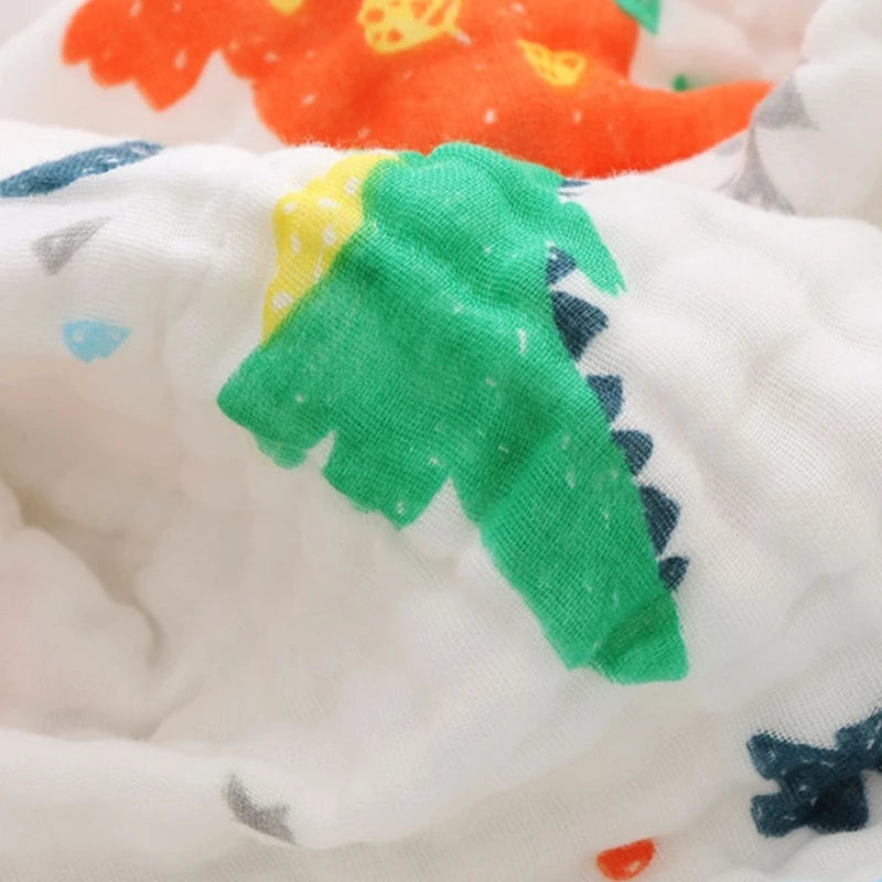 Baby Muslin Bath Towel Gauze-Cotton Wrapping Blanket Breathable Shower Towel Crib Bedding Nursing Cover Newborns Shower Gift