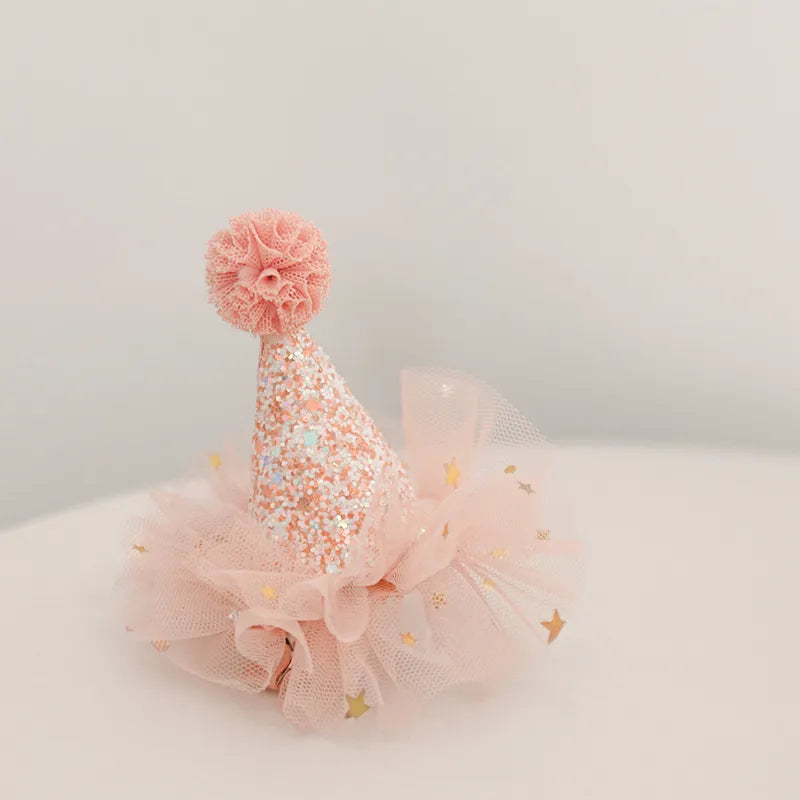 Birthday Girl Hat Baby Hair Band Little Crown Sequin Princess Hat Headwear Party Hat Birthday Crown First Birthday Pink Blue Hat