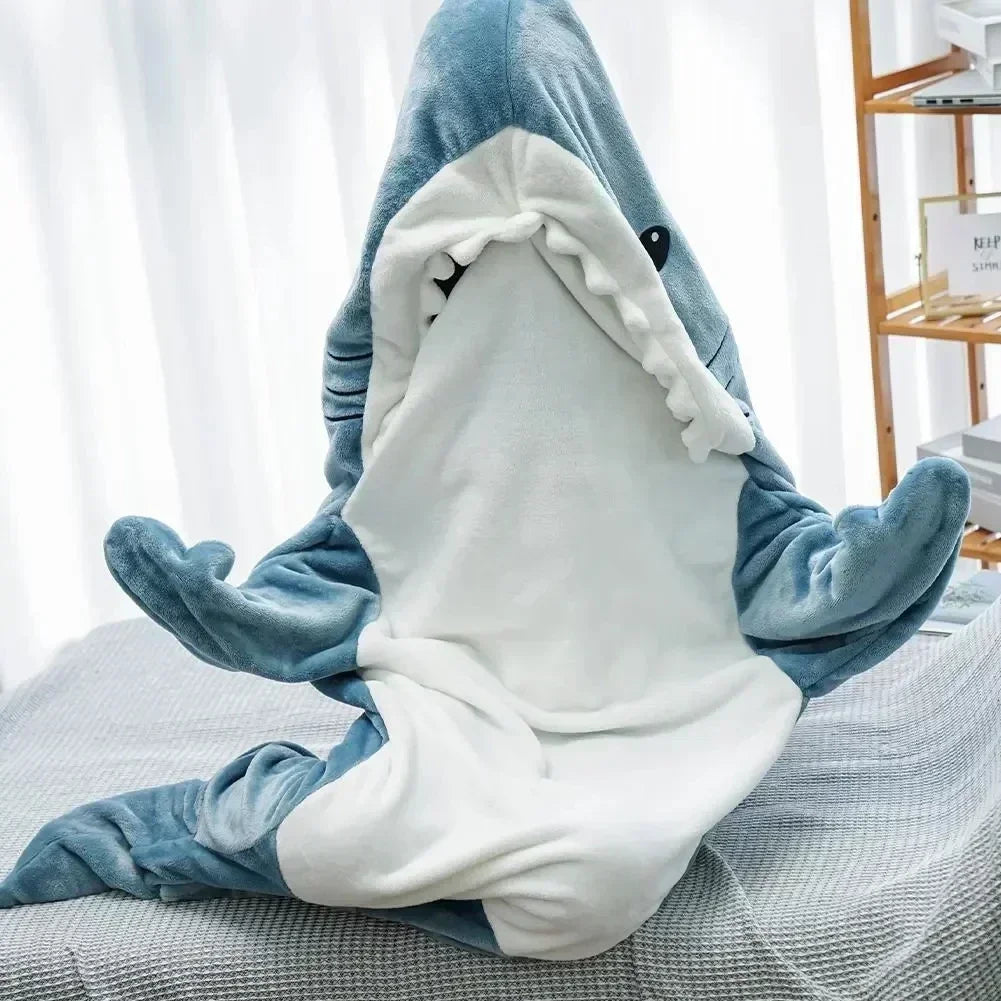Cartoon Shark Sleeping Bag Blanket