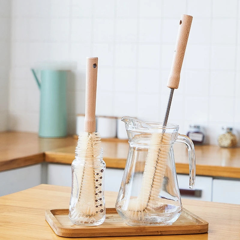 Newborn Baby Cup Clean Long Handle Milk Bottle