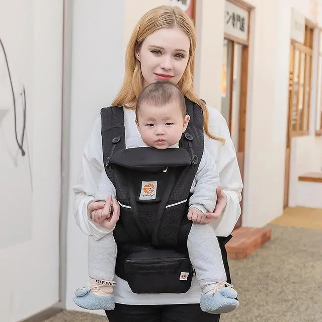 Breeze 360 Ergonomic Kid Kangaroo Infant Baby Carrier All Positions Sling Wrap Cool Air Mesh Cotton Backpack 0-36 Months Egobaby