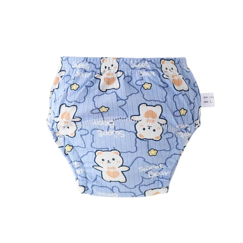 Baby Cotton Diapers Reusable Kids Training Pants Waterproof Underwear Boys Girls Washable Toilet Pants Nappy Changing Panties