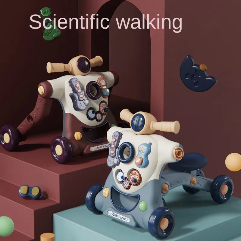 Three-In-One Walker With Music Toy Anti-Rollover