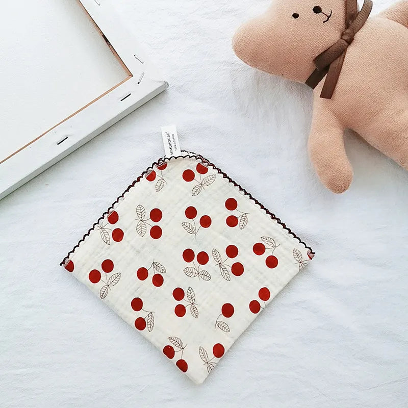 Cotton Baby Face Towel Newborn Baby Items 4 Layer Muslin Baby Bibs Handkerchief Soft Saliva Towel Triangle Feeding Burp Cloths
