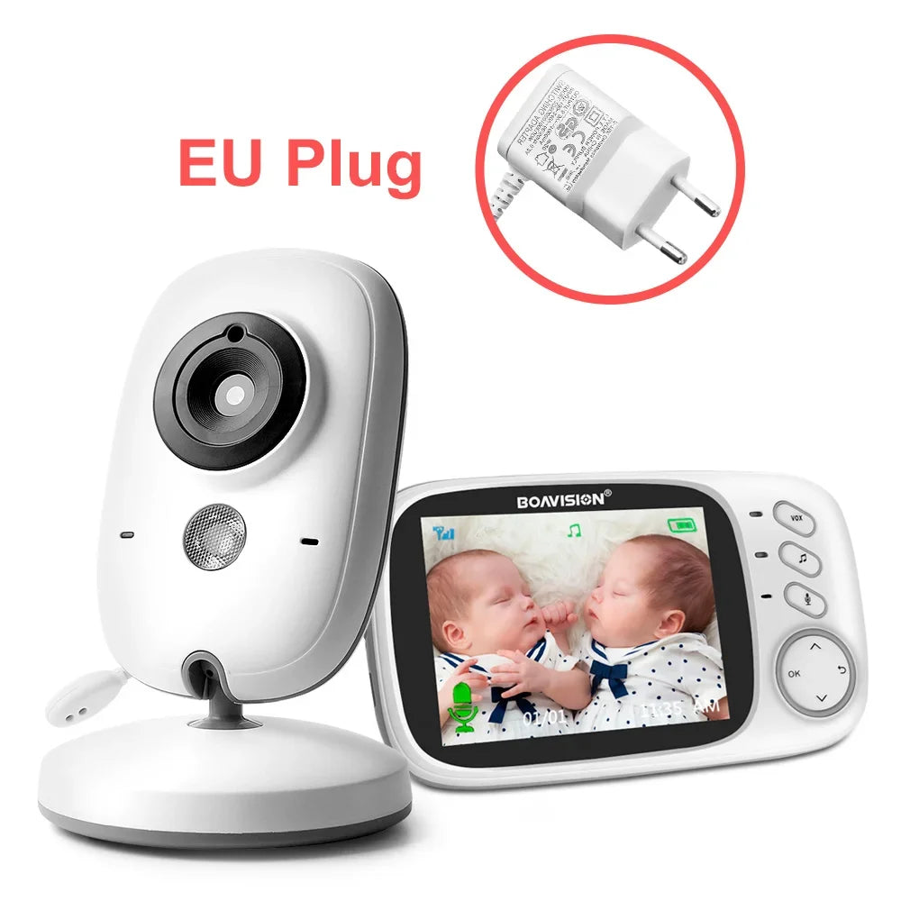 Baby Monitor 2.4G Wireless With 3.2 Inches LCD 2 Way Audio Talk