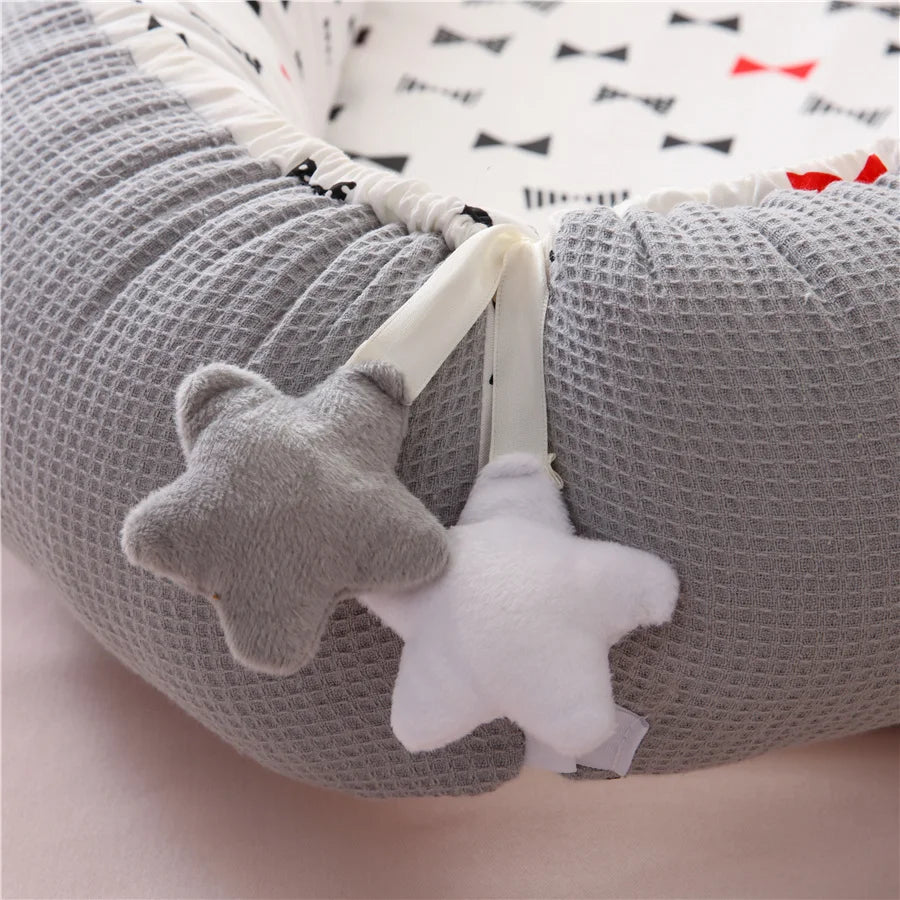 Portable Baby Nest with Quilt Blanket Baby Nursery Bed Cotton Crib for Newborn Bedding Set Co Sleeper
