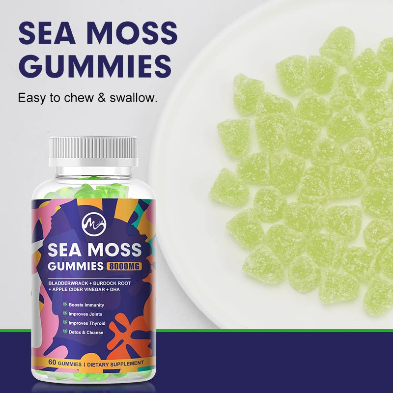Sea Moss Multivitamin Gummies Replenish Dietary for Adults