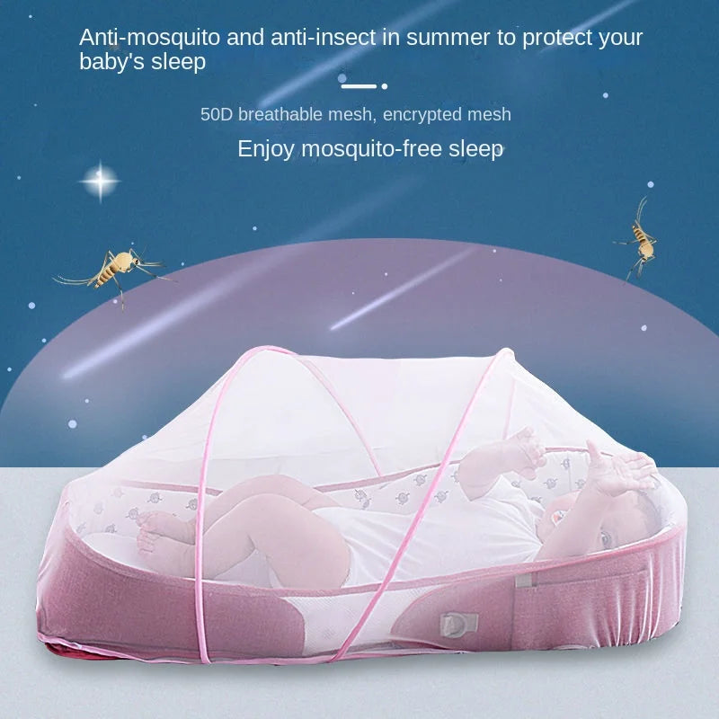 Mosquito Net Bassinet Foldable Breathable 2 In 1 Mummy Bag