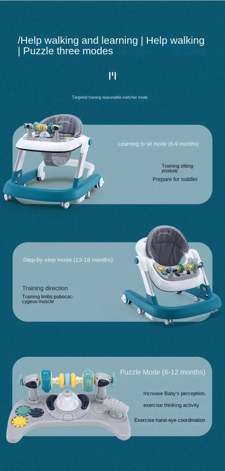 Infant Multi-Function Walker with Rollover Prevention