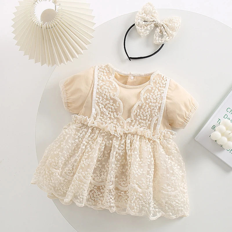 Flower Printed Toddler Baby Girls Sister Dress Summer