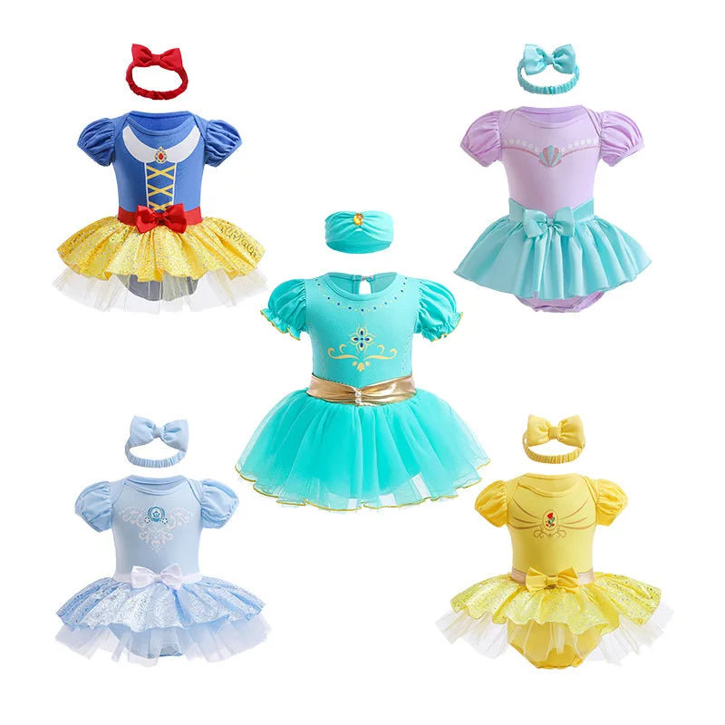 Newborn Baby 2PCS Clothes+Headgear Snow White Mermaid Costumes