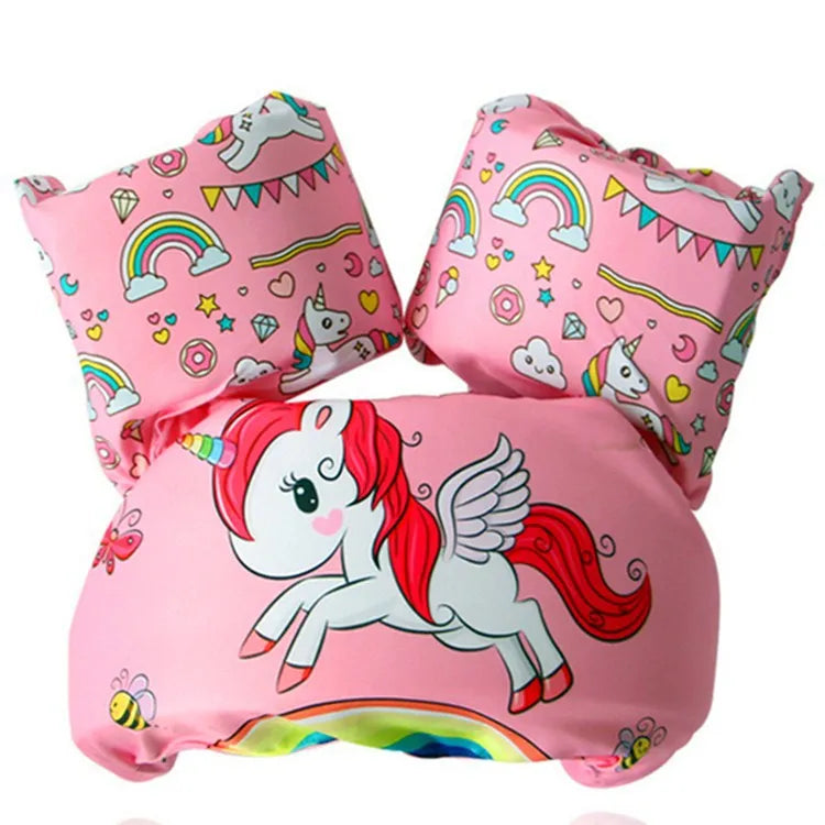 Baby Float Cartoon Arm Sleeve Life Jacket Swimsuit Foam Safety Swimming Training Floating Pool Float Swimming Ring puddle jumper