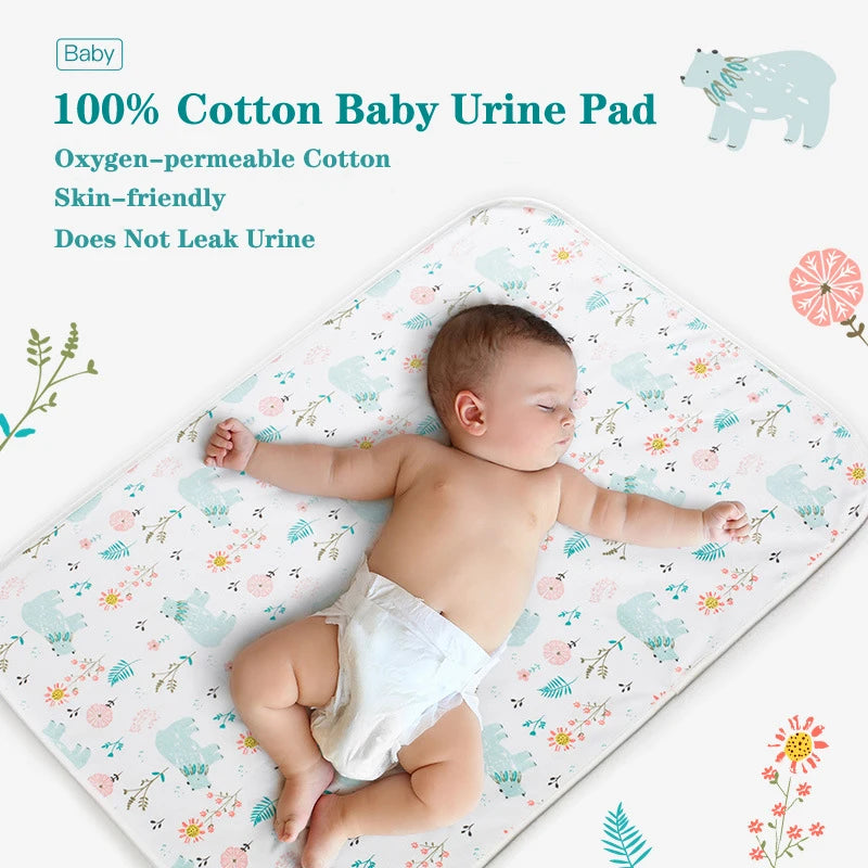 Cartoon Baby Diaper Changing Mat Soft Cotton Cute Diaper Changer For Newborn Waterproof Changing Pads Mattress Floor Play Mats