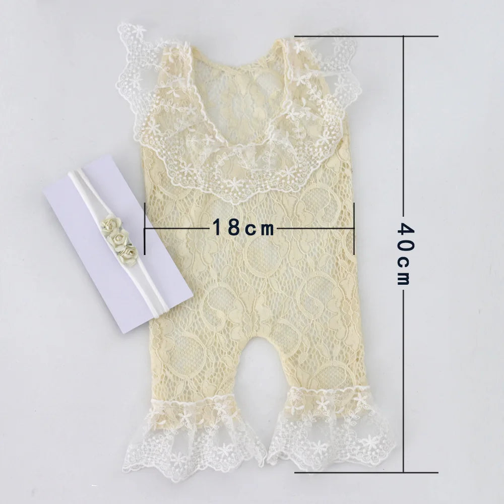 Baby Girl Dress Newborn Photography Props Lace Outfit   Romper Baby Fotografia Accessories