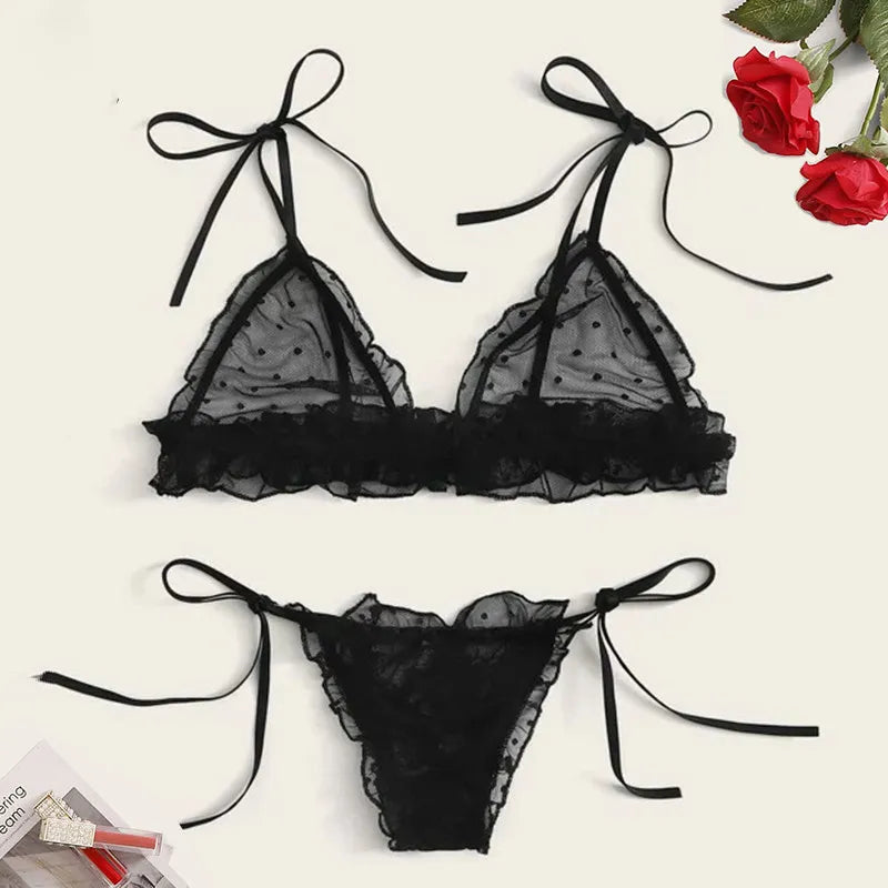 Sexy Bra Set Bandage Bikini Lingerie Set Underwear