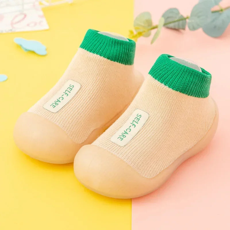 Baby walking shoes soft bottom non-slip solid color